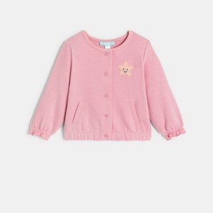 Fleece-Sweatshirt in Rosa für kleine Mädchen