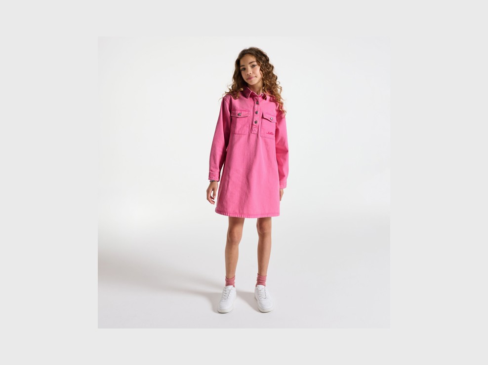 Roze spijkerjurk voor meisjes 1