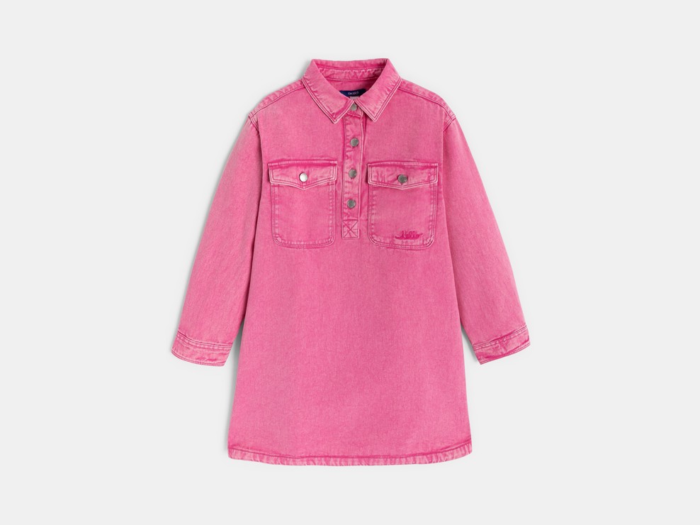 Roze spijkerjurk voor meisjes 2