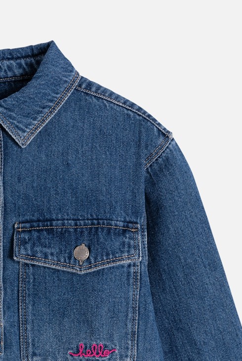 Robe denim bleu Fille