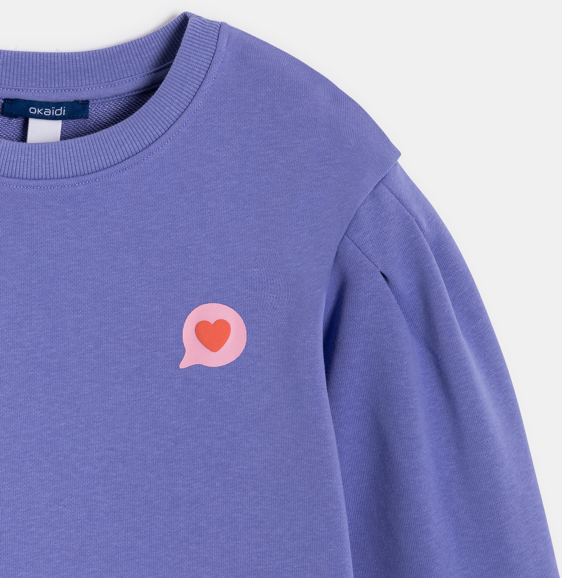 Robe violette à manches bouffantes Fille