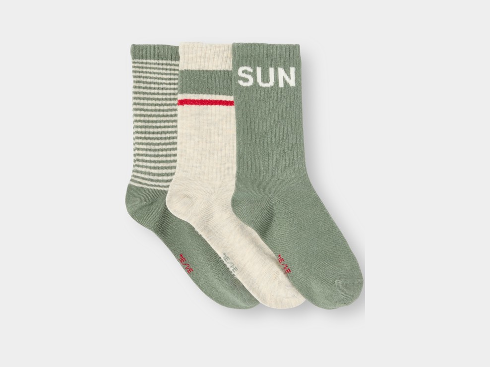 Lot de 3 chaussettes vertes garçon 1