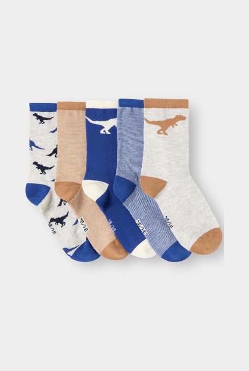 Socken Dinosaurier blau Jungen (5er-Pack) 1