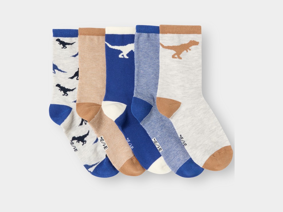 Lot de 5 chaussettes motif dinosaures garçon 1