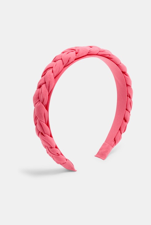 Diadem geflochten modisch rosa Mädchen 1
