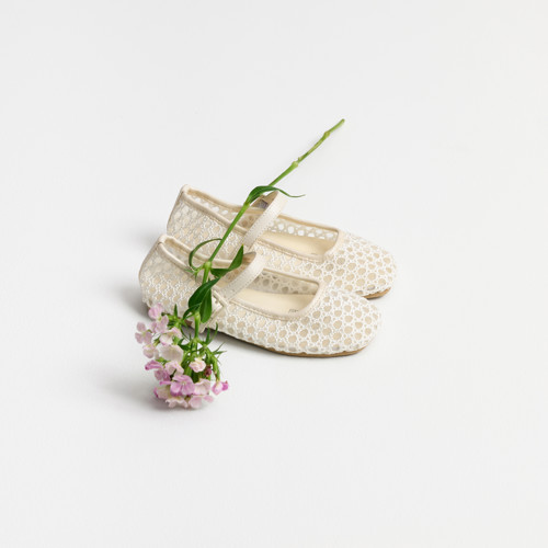 Ballerine Blanche Fille - Blanc Meringue - 27 - OKAIDI