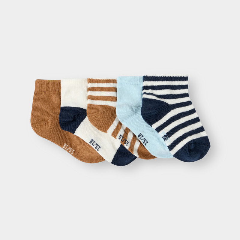 Söckchen braun Kleinkind Junge (5er-Pack)