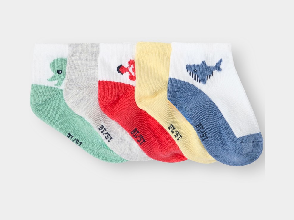 Chaussettes basses multicolores bébé garçon (lot de 5) 1