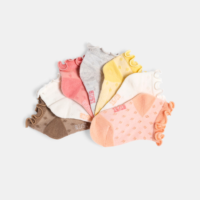 Set mit mehrfarbigen Socken für kleine Mädchen