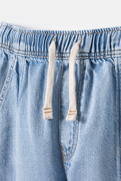 Pantalon jogger denim bleu clair garçon 2