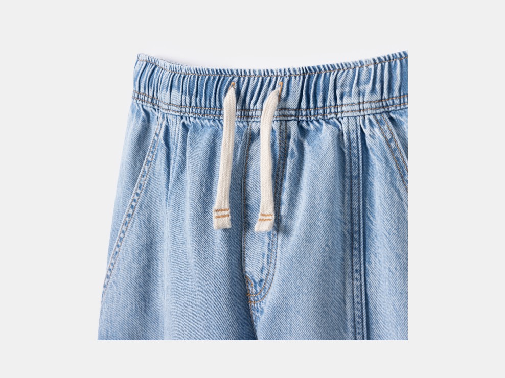 Pantalon jogger denim bleu clair garçon 2