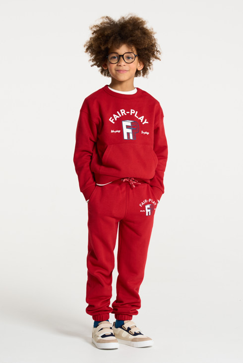 Fantovske rdeče jogging hlače 1