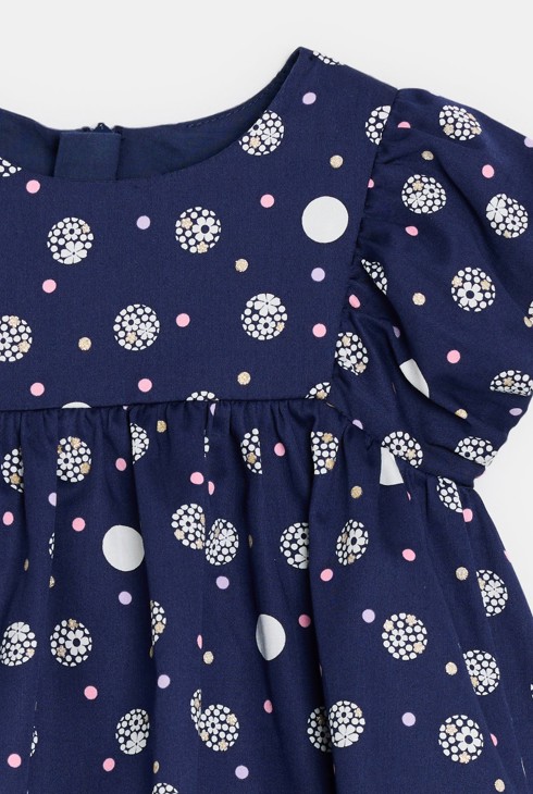 Kleid marineblau mit Punkten Kleinkind Mädchen 2