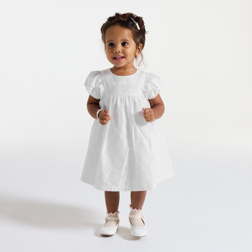 Robe Blanche À Pois Bébé Fille - Blanc - 4A - OBAIBI
