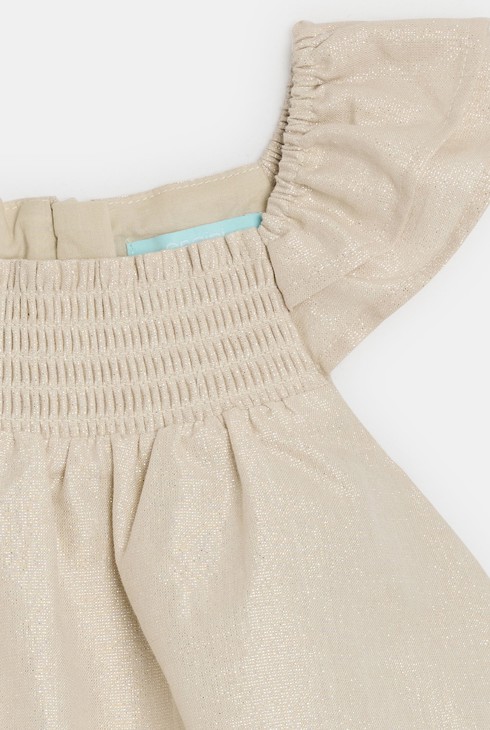 Robe à volants dorée bébé fille 2