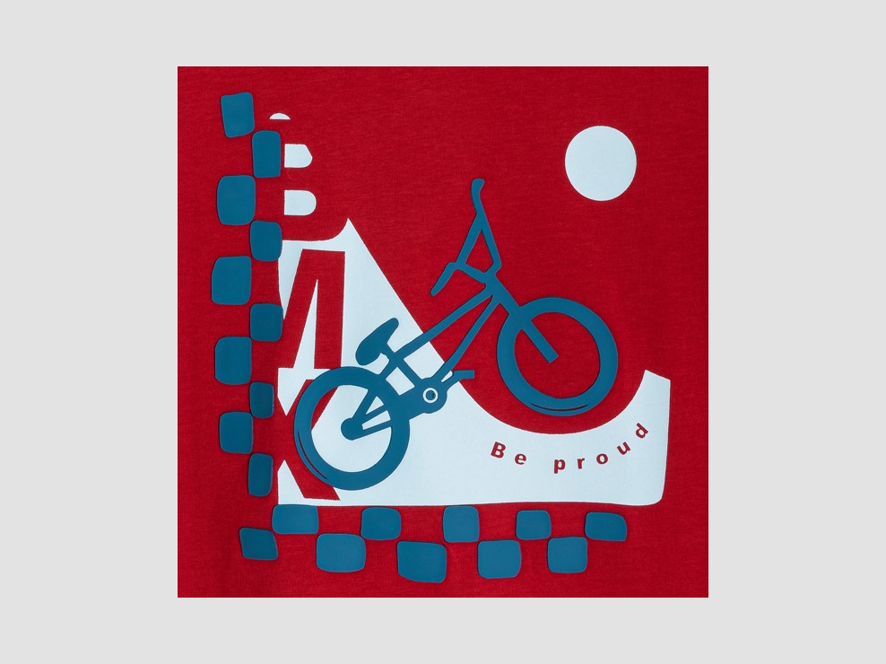 T-shirt manches longues sport rouge garçon 2