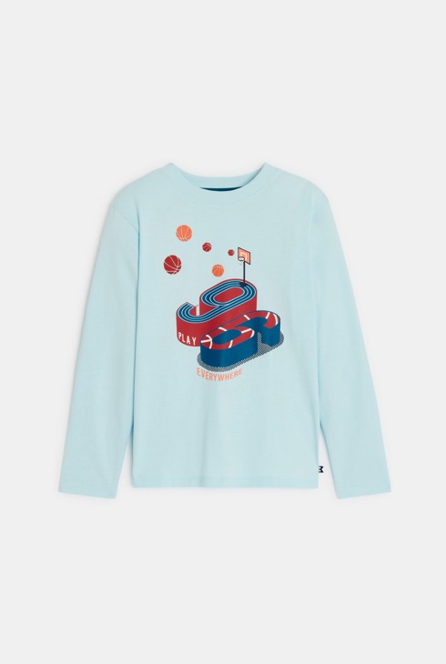 T-Shirt Langarm Sport blau Jungen 1