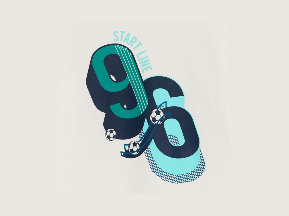 T-shirt manches longues sport blanc garçon 2