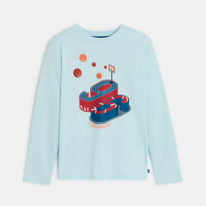 T-Shirt Langarm Sport blau Jungen