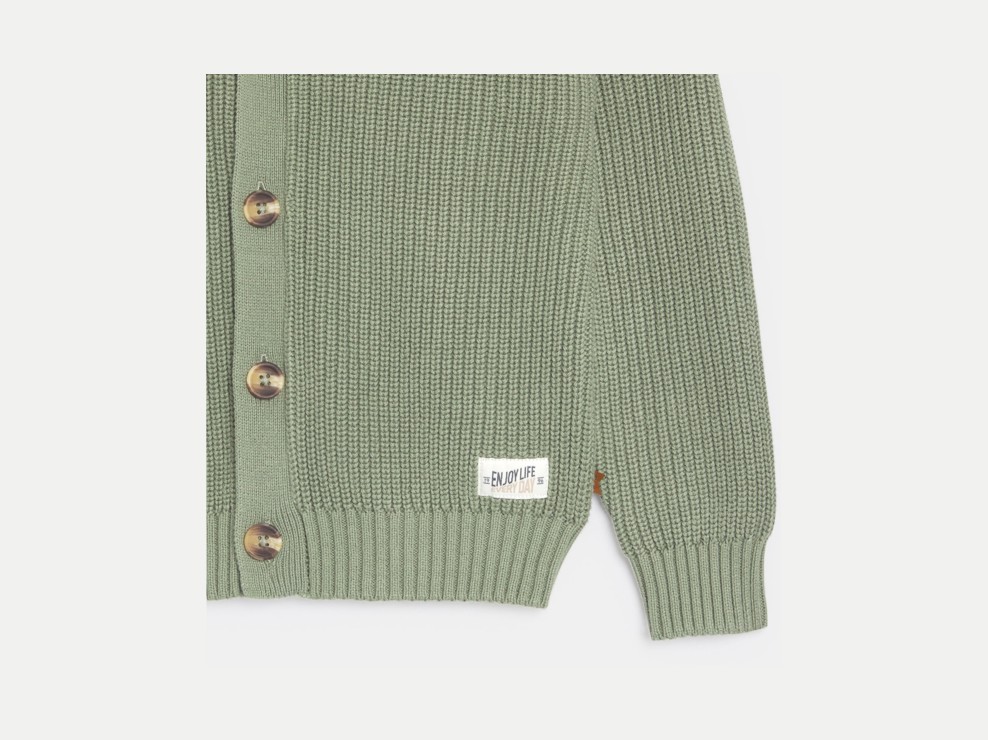 Cardigan en maille vert Garçon 2
