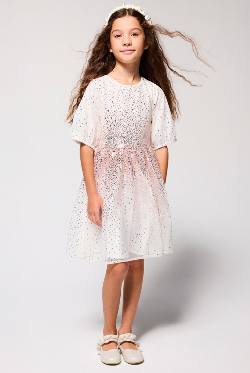 Robe dorée à paillettes Fille 1