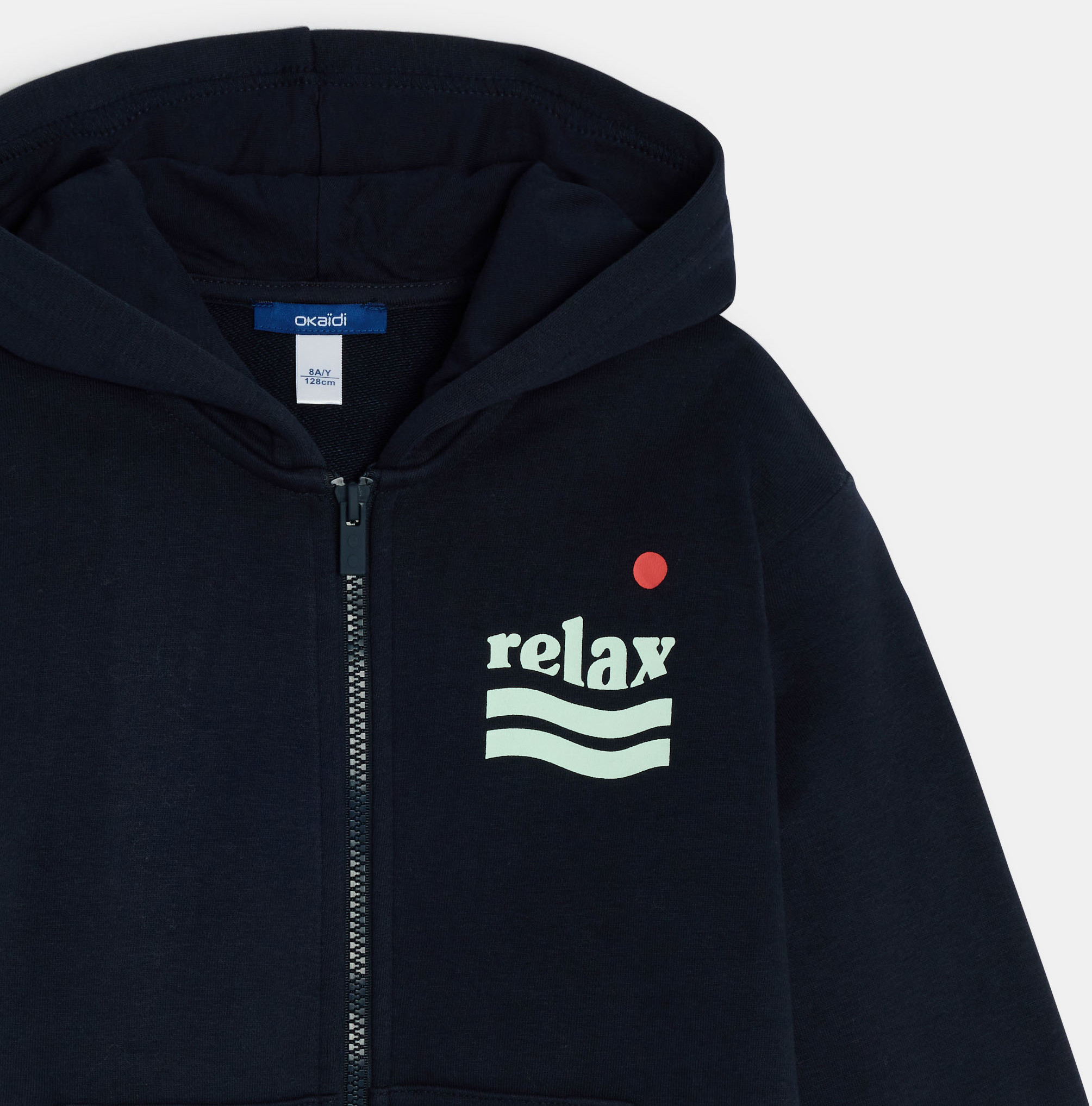 Hoodie Reißverschluss marineblau Jungen 2