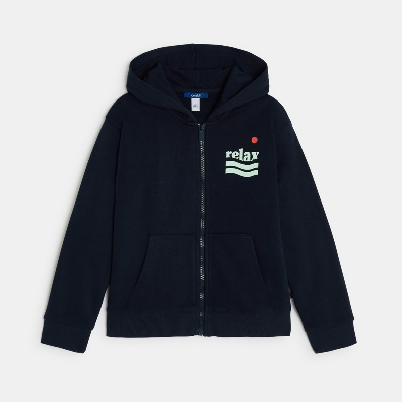 Hoodie Reißverschluss marineblau Jungen