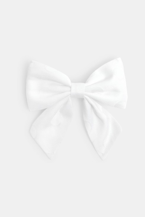 Barrette noeud blanc Fille 2