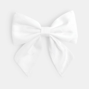 Barrette noeud blanc Fille