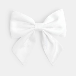 Barrette noeud blanc Fille