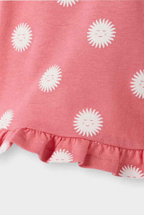 Pyjama court rose à message fille 2