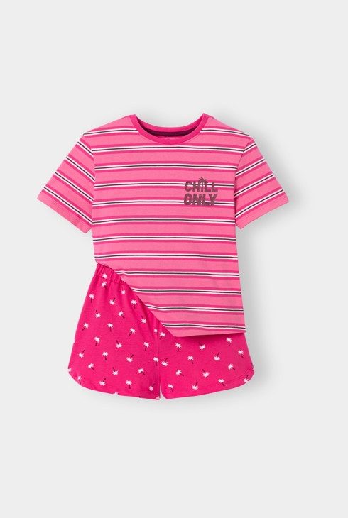 Ensemble de pyjama rose fille 1