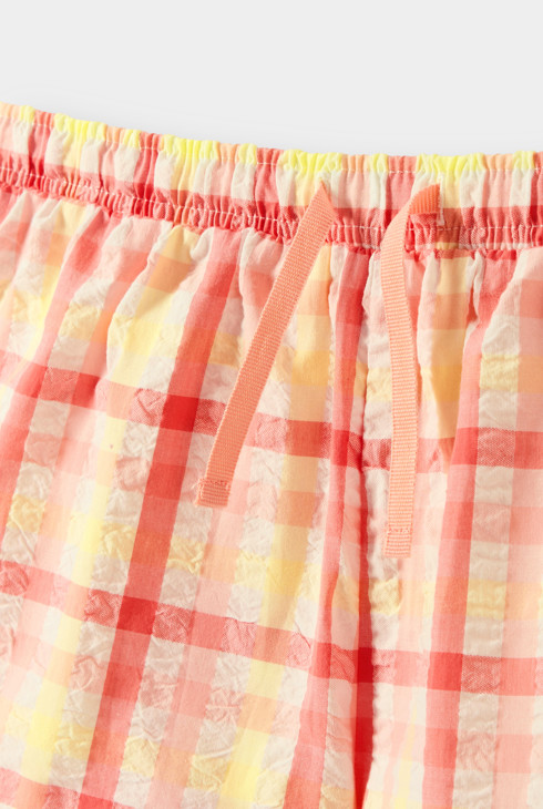 Kurzer Pyjama Früchte gelb Mädchen