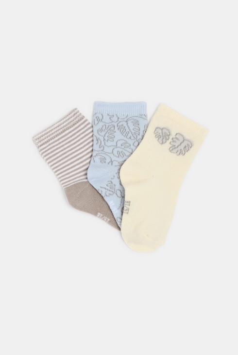 Set di 3 calzini con foglie tropicali 1