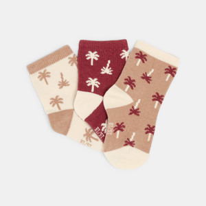 Lot de 3 chaussettes palmiers