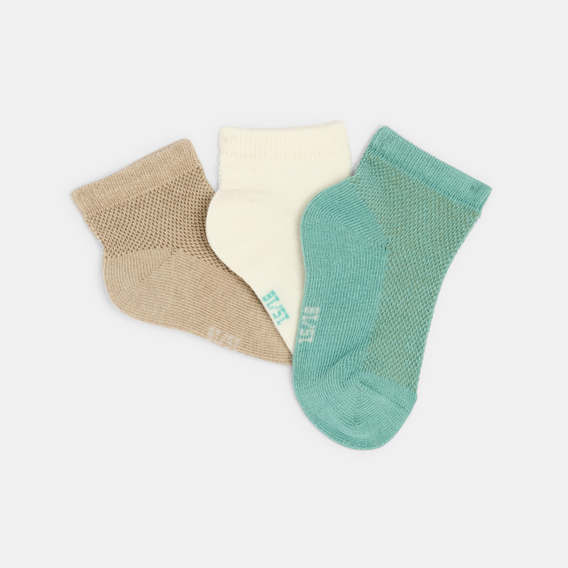 3er-Pack einfarbige bunte Socken