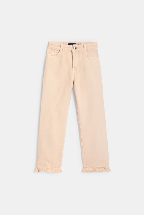 Pantalon rose à volant Fille 1