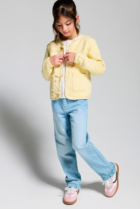 Jeans mit Rüschen blau Mädchen 1