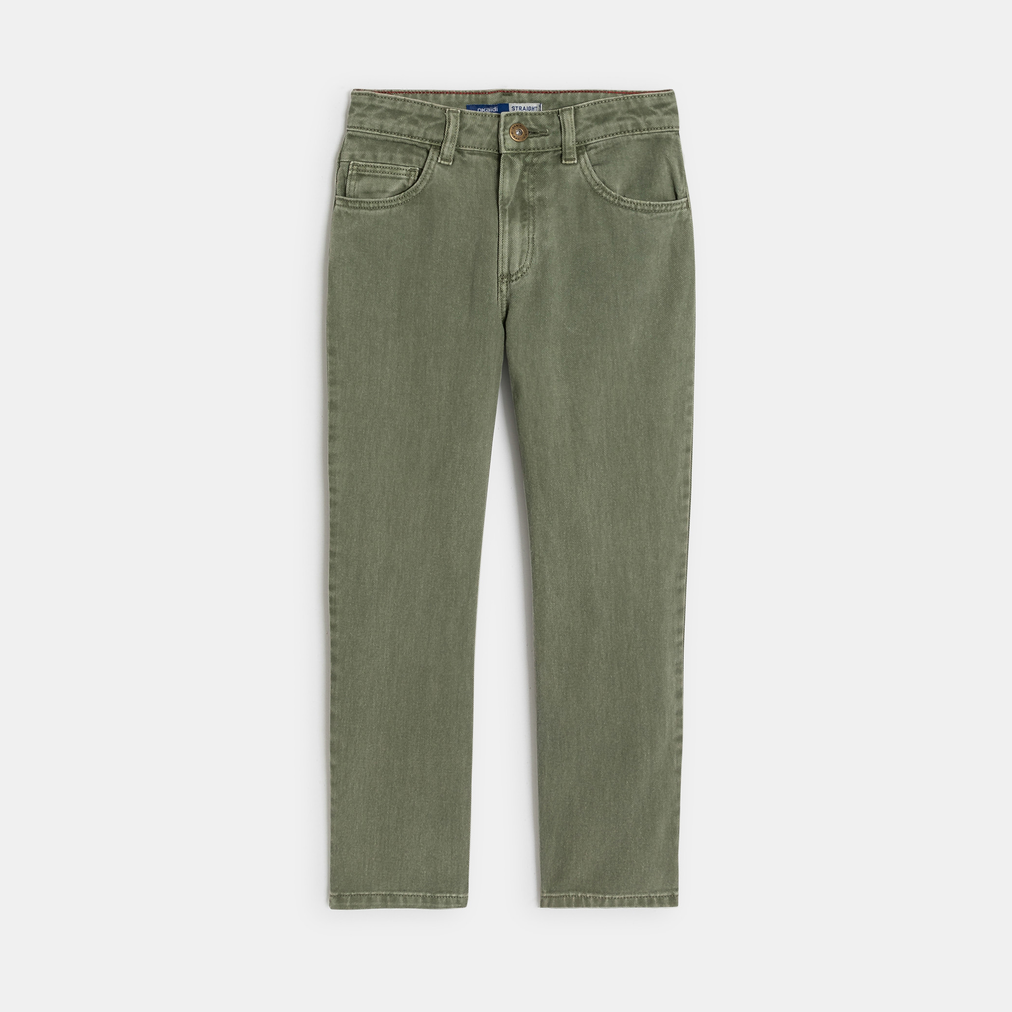 Jean regular vert kaki garçon - Vert Avocat