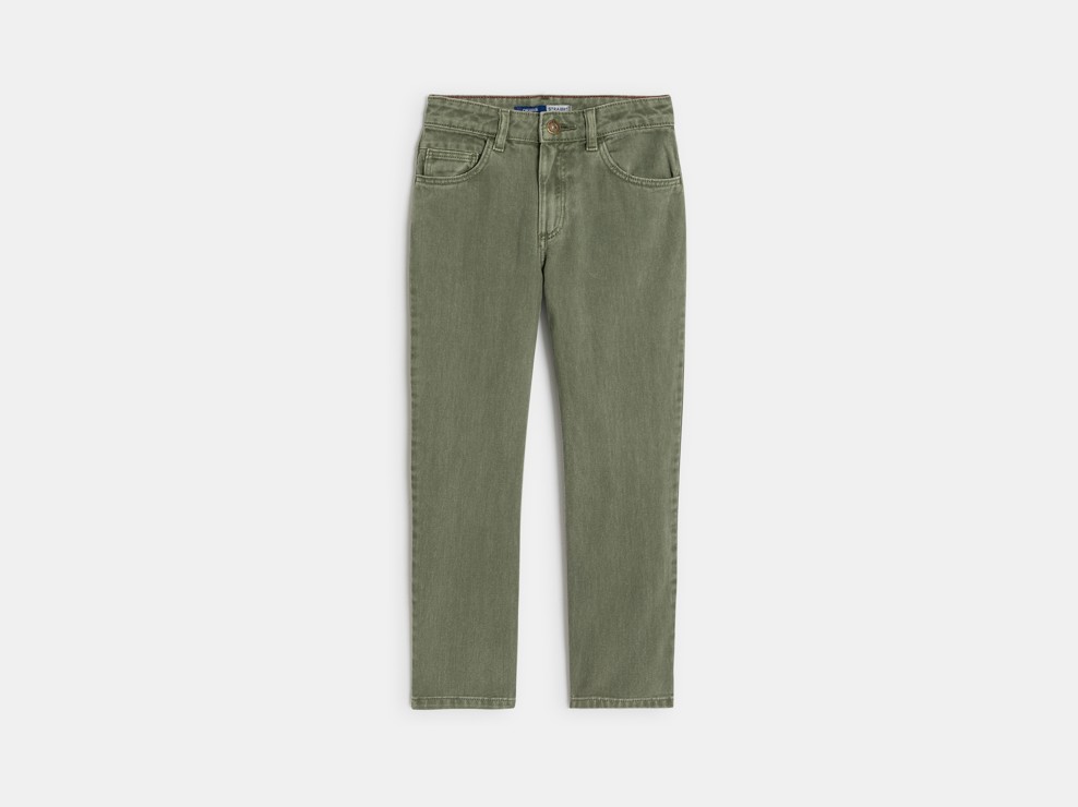 Jean regular vert kaki garçon 1