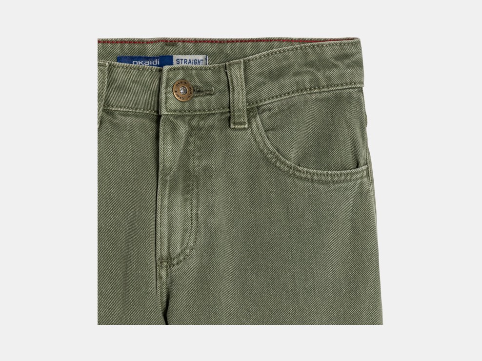 Jean regular vert kaki garçon 2