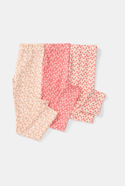 Legging orange à motif fleuri Fille 2