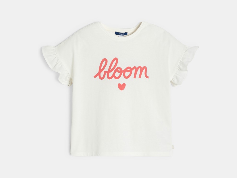 Camiseta de volantes blanca niña 1