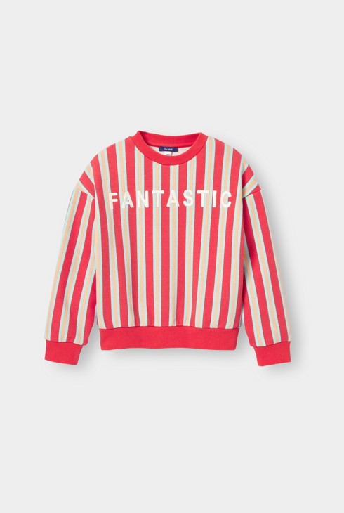 Sudadera de rayas roja niño 1