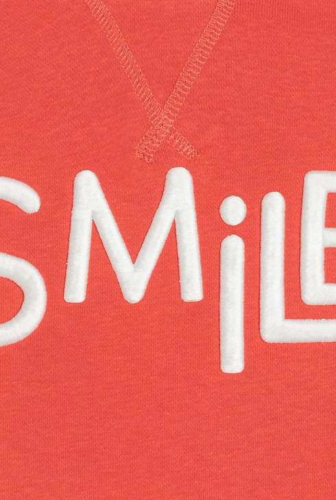 Sudadera muletón bordado rojo niño 2