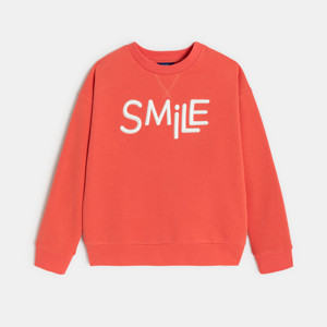 Sweatshirt Molton bestickt rot Kleinkind Junge