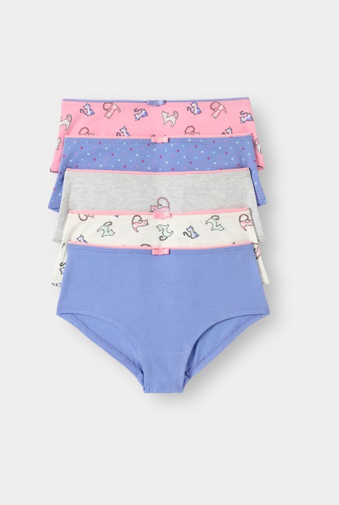 Culottes chats rose fille (lot de 5) 1