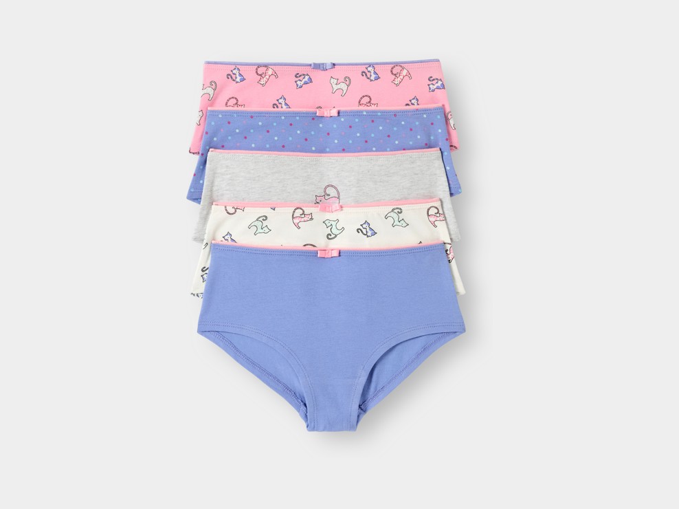 Culottes chats rose fille (lot de 5) 1