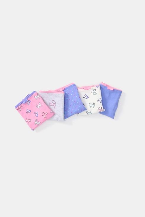 Culottes chats rose fille (lot de 5) 2