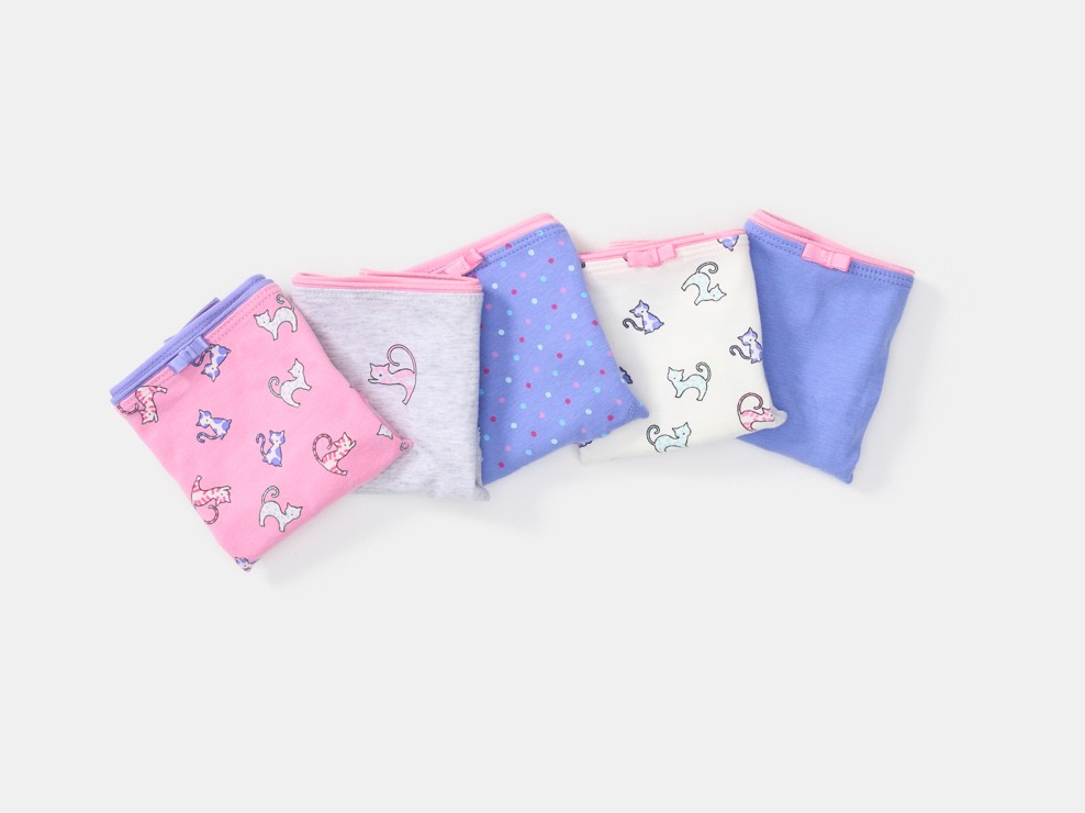 Culottes chats rose fille (lot de 5) 2
